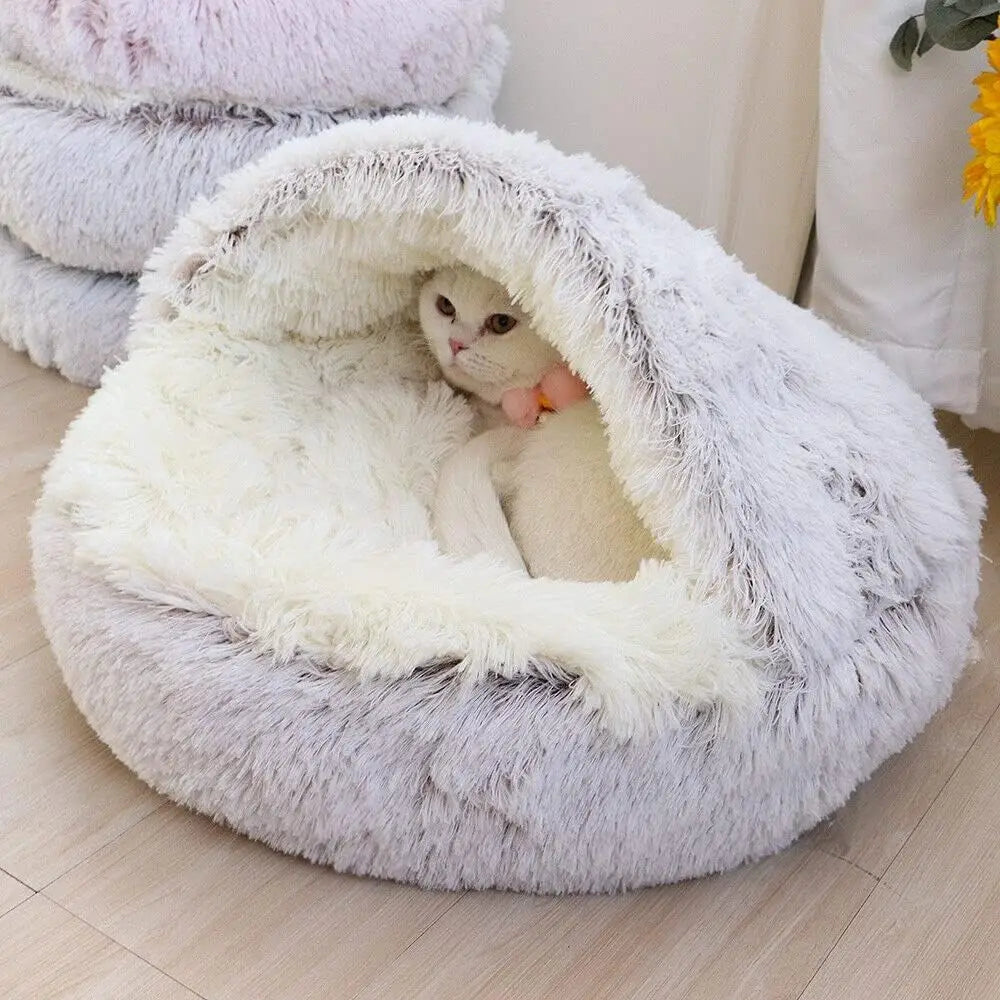 PurrfectPlush Cat Bed