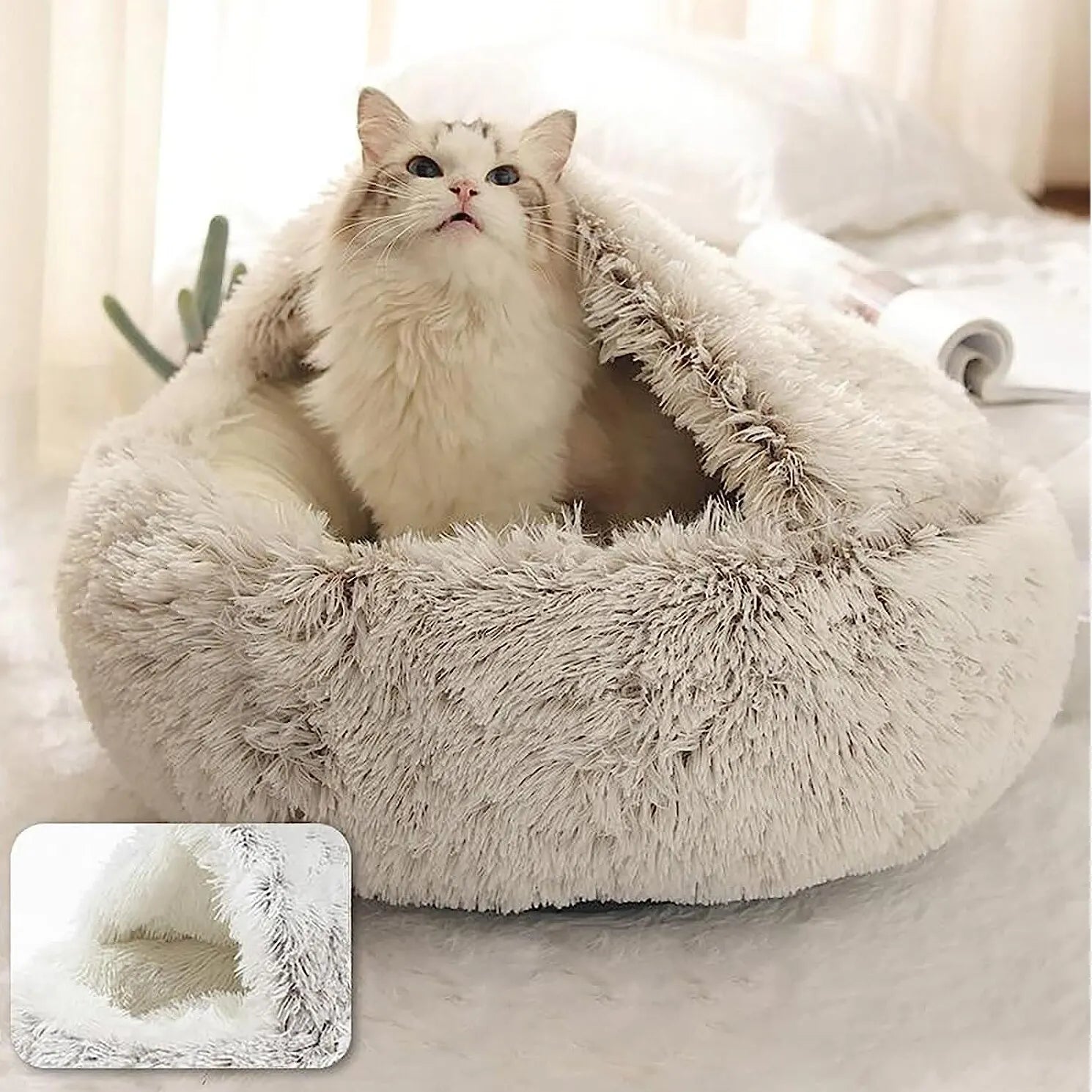 PurrfectPlush Cat Bed